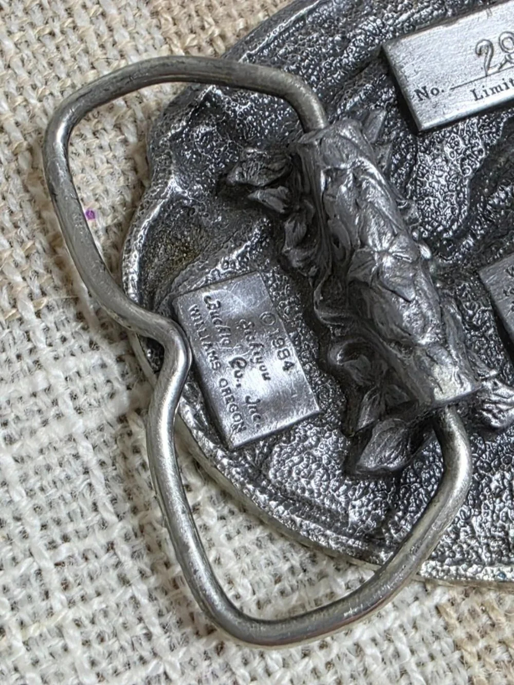 Vintage Dadcore Western Wisconsin Ducks Unlimited Silver Collectible Belt Buckle
